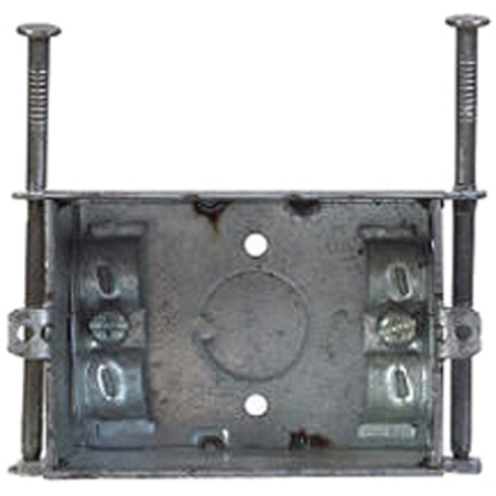 STEEL CITY Electrical Box, 12.5 cu in, 0 Gang, Steel, Rectangular A257-25